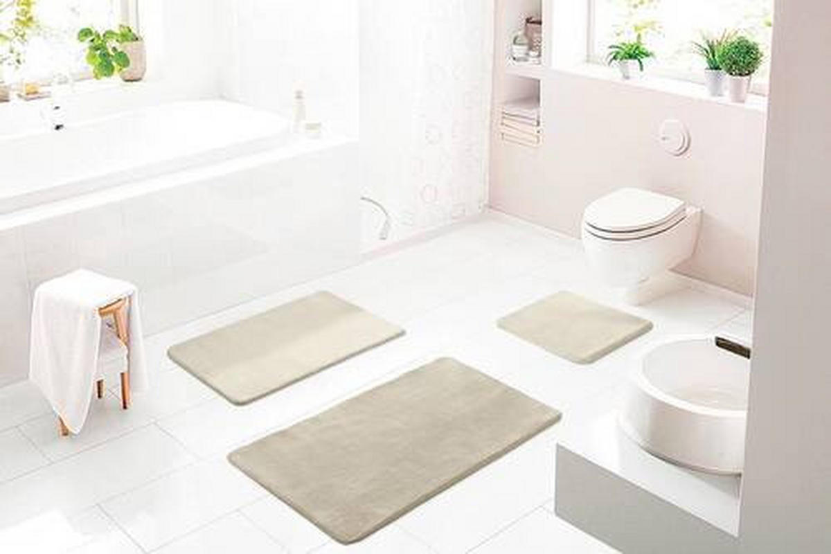 BIDET-VORLEGER Perlmutt 50/60 cm  - Perlmutt, Basics, Kunststoff/Textil (50/60cm) - Grund