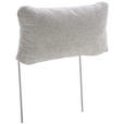 KOPFSTÜTZE - Grau, MODERN, Textil/Metall (49/12/26cm) - Carryhome