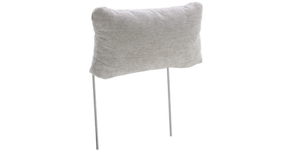KOPFSTÜTZE - Grau, MODERN, Textil/Metall (49/12/26cm) - Carryhome