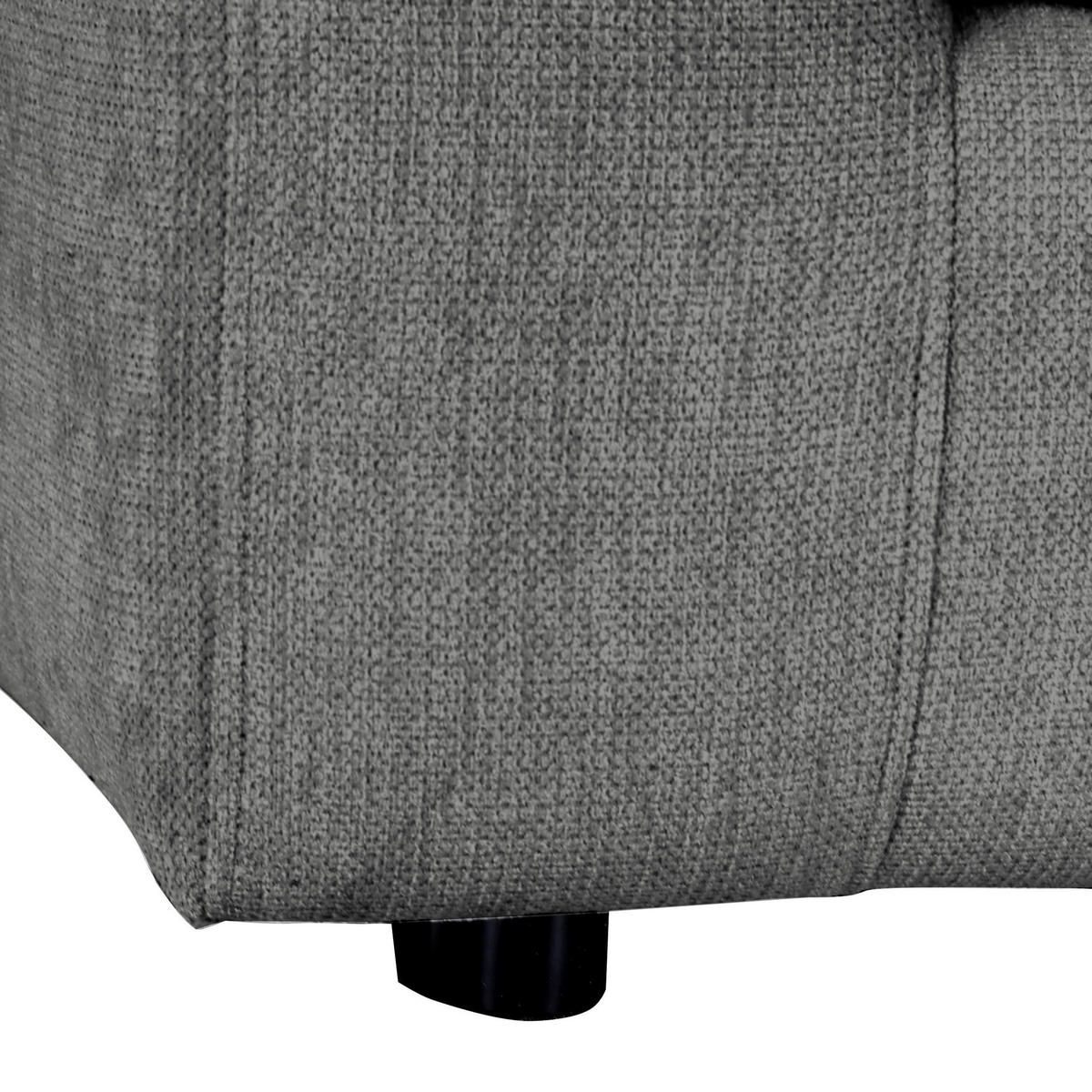 ECKSOFA Braun Flachgewebe  - Schwarz/Braun, Design, Kunststoff/Textil (235/175cm) - home24