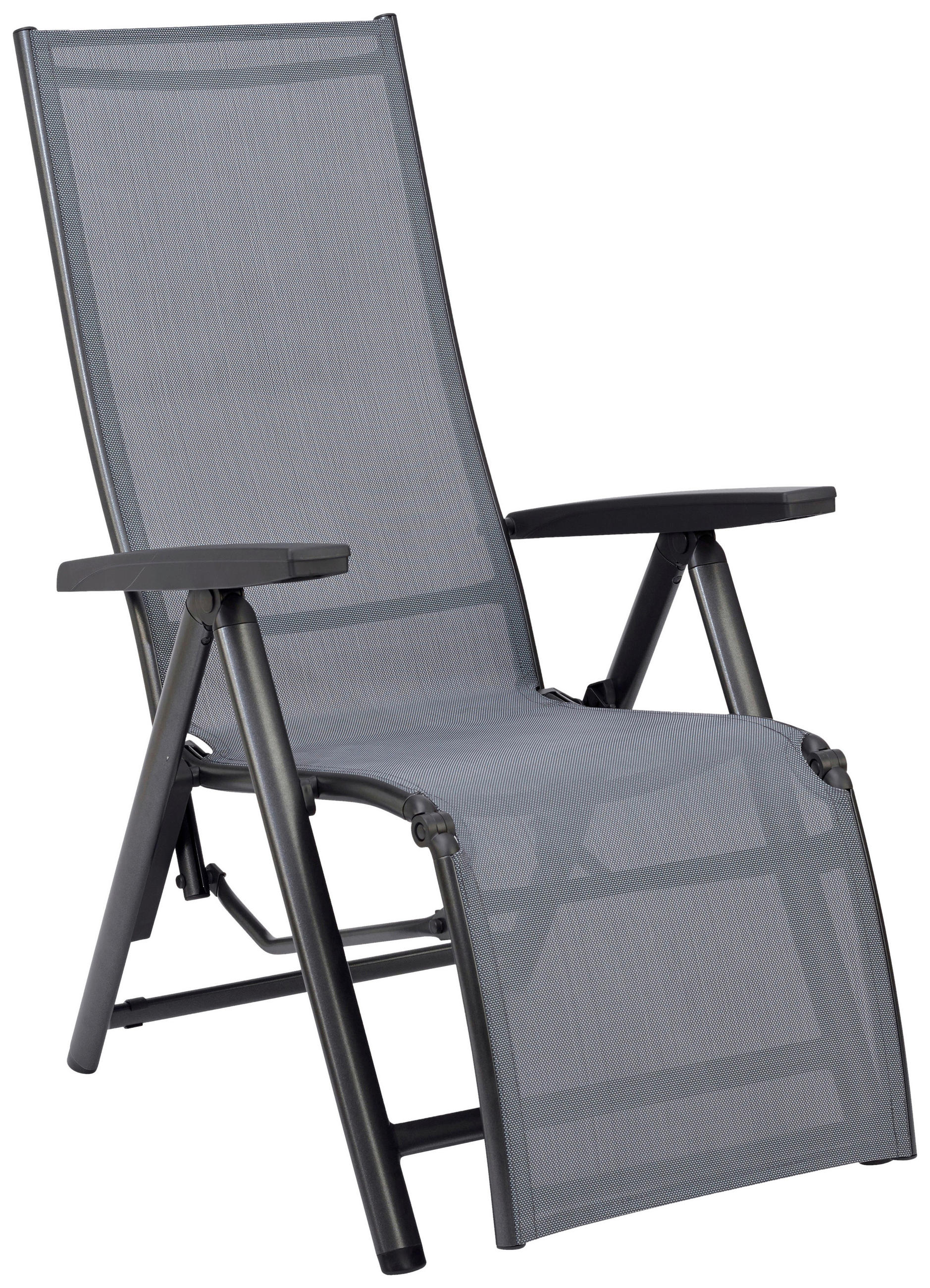 GARTEN-RELAXSESSEL Aluminium  - Anthrazit/Grau, Basics, Textil/Metall (64/116/81cm) - Kettler