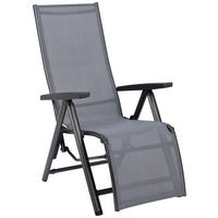 GARTEN-RELAXSESSEL Aluminium  - Anthrazit/Grau, Basics, Textil/Metall (64/116/81cm) - Kettler
