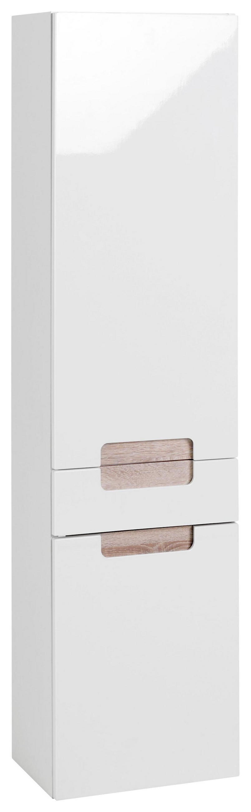 HOCHSCHRANK 40/154/27 cm  - Weiß/Sonoma Eiche, MODERN, Holzwerkstoff (40/154/27cm) - Held
