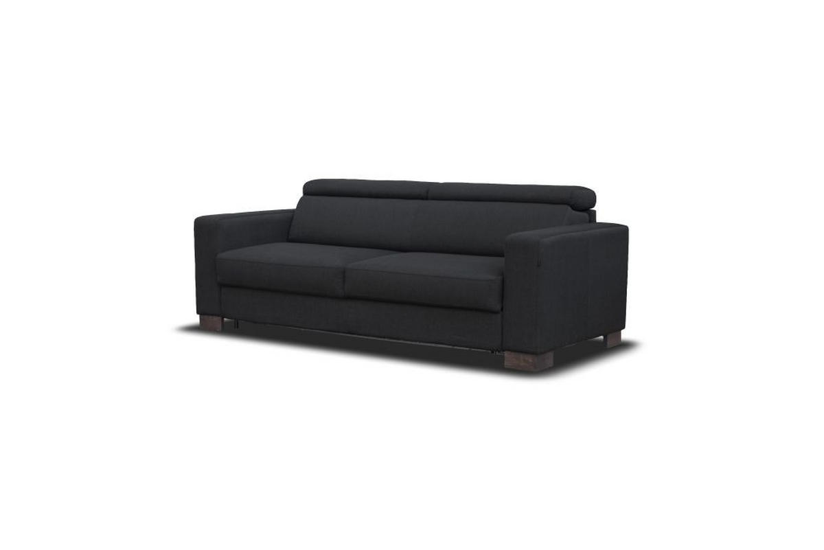 TROSJED NA RAZVLAČENJE tekstil  crna    - wenge boje/crna, Design, tekstil/drvo (222/83 (100)/104cm) - Novel