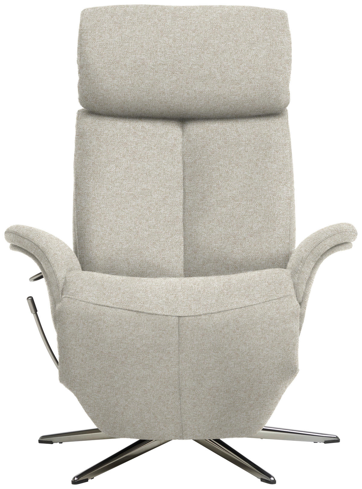 RELAXSESSEL in Textil Beige  - Chromfarben/Beige, Design, Textil/Metall (78/102-111/84cm) - Welnova