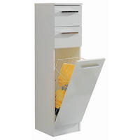 DULAP INFERIOR 30/119/33 cm  - alb/culoare crom, Konventionell, material pe bază de lemn (30/119/33cm) - Xora