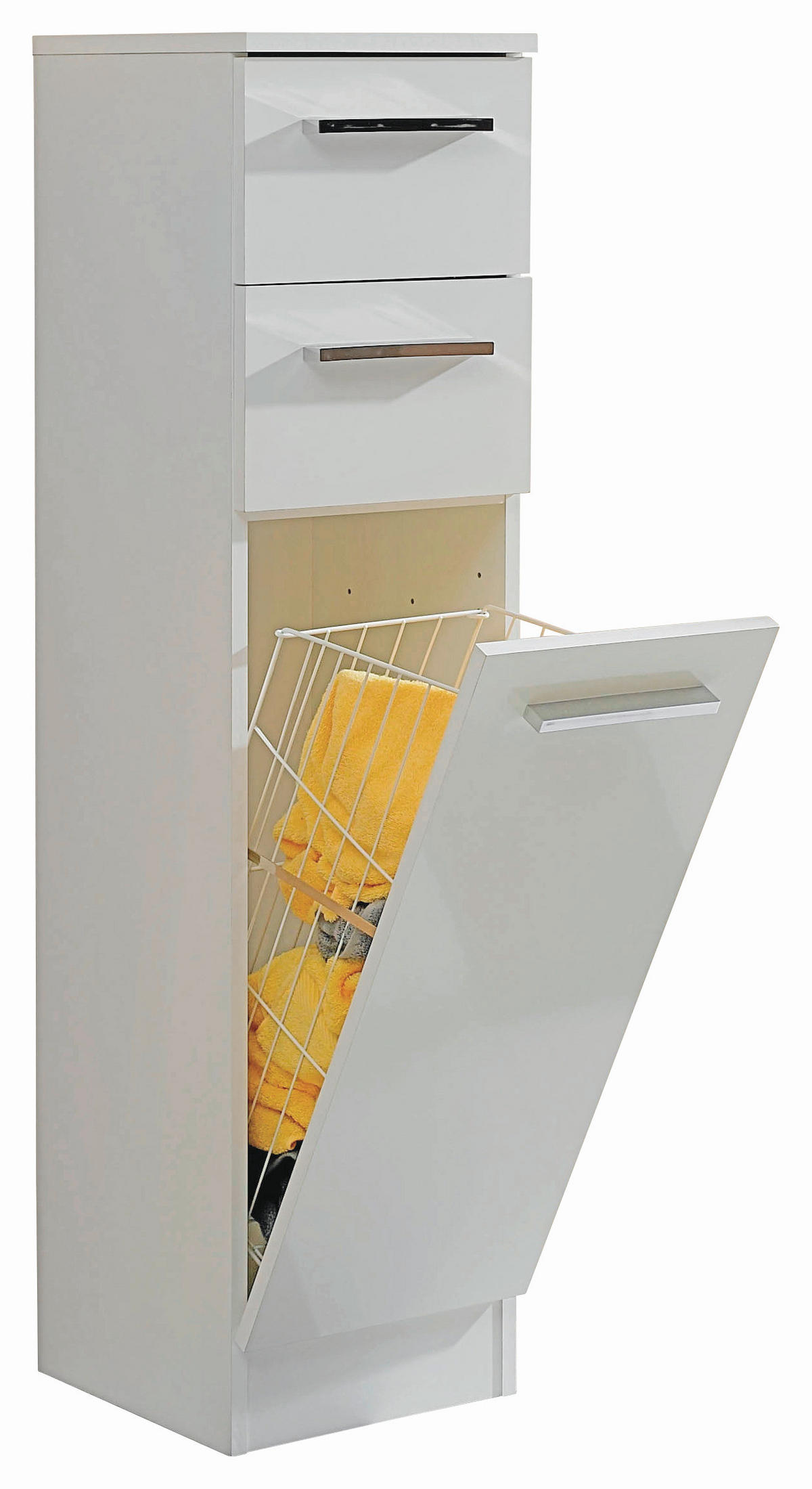 DULAP INFERIOR 30/119/33 cm  - alb/culoare crom, Konventionell, material pe bază de lemn (30/119/33cm) - Xora