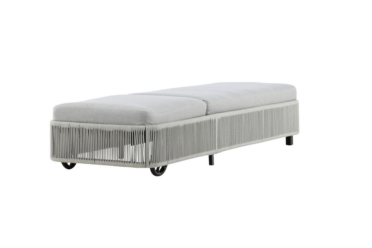 SONNENLIEGE 75/32/205 cm  - Schwarz/Grau, KONVENTIONELL, Textil/Metall (75/32/205cm) - Gardenson