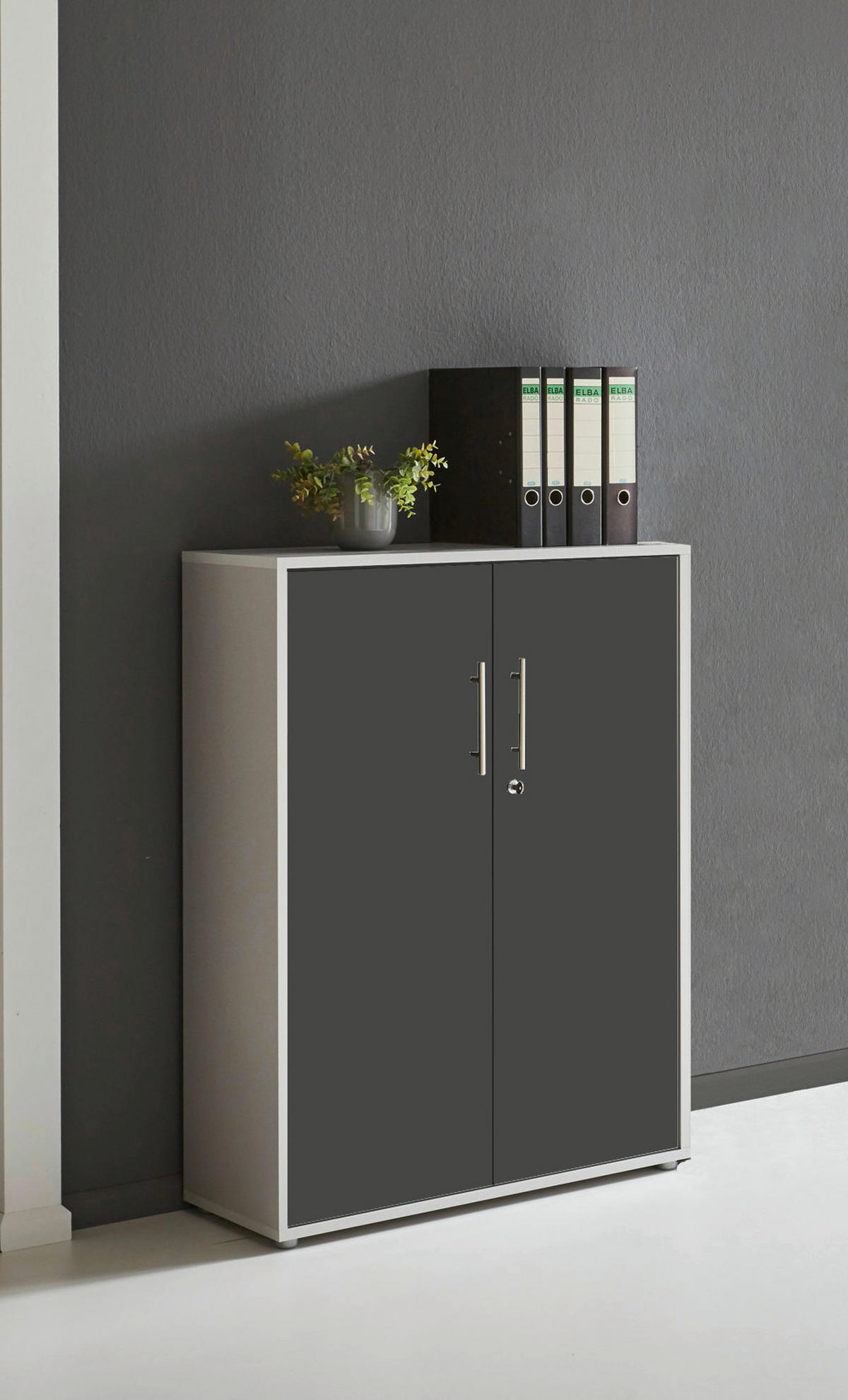 SKŘÍŇ NA ŠANONY, antracitová, šedá, 84,4/113,6/33 cm - šedá/antracitová, Lifestyle, kompozitní dřevo (84,4/113,6/33cm) - MID.YOU