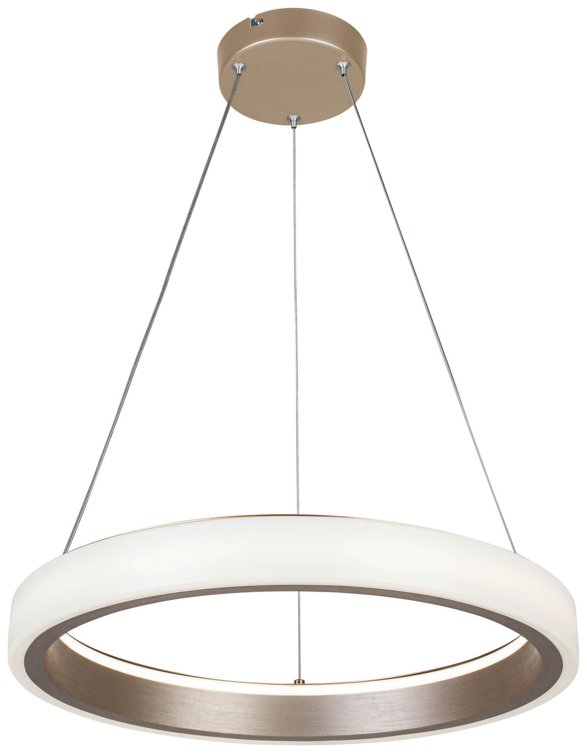 HÄNGELEUCHTE 50/120 cm   - Weiß/Cappuccino, Trend, Kunststoff/Metall (50/120cm) - Collet's Monde