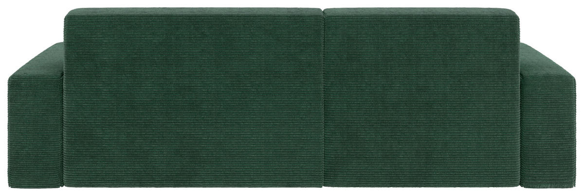 ECKSOFA in Cord Dunkelgrün  - Dunkelgrün/Schwarz, Modern, Kunststoff/Textil (162/246cm) - Trendmanufaktur