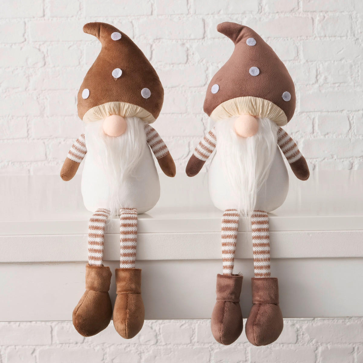 SEDÍCÍ FIGURKA - bílá/hnědá, Lifestyle, textil (16,5/12/41cm)