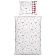 WENDEBETTWÄSCHE TALVI Renforcé 140/200 cm  - Rot/Weiß, KONVENTIONELL, Textil (140/200cm) - Esposa