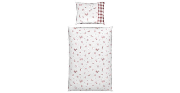 WENDEBETTWÄSCHE TALVI Renforcé 140/200 cm  - Rot/Weiß, KONVENTIONELL, Textil (140/200cm) - Esposa