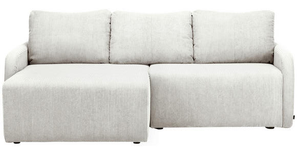 ECKSOFA  in Cord Naturfarben  - Schwarz/Naturfarben, KONVENTIONELL, Kunststoff/Textil (217/146cm) - Carryhome