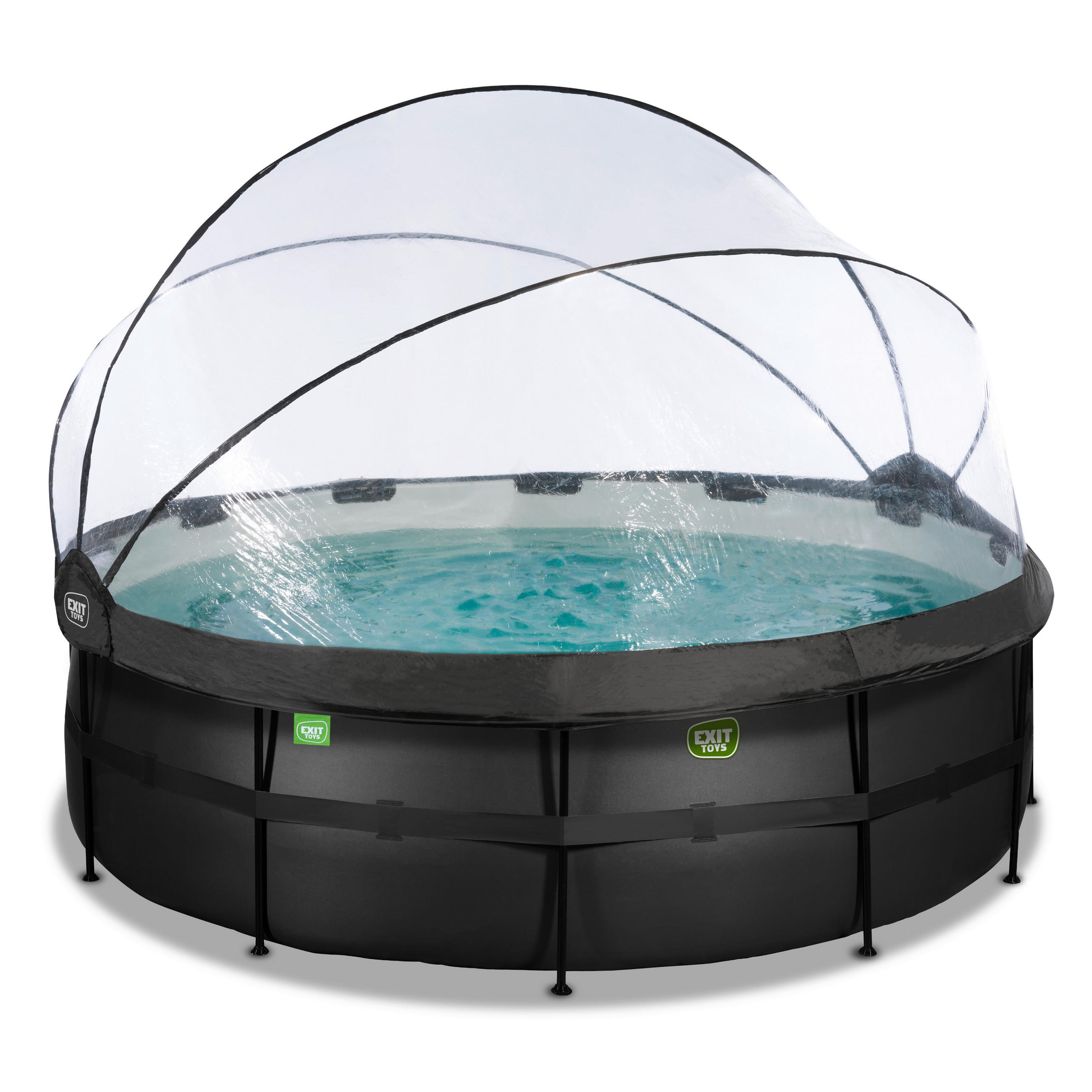 POOL-SET 427/122 cm  - Schwarz, KONVENTIONELL, Kunststoff (427/122cm) - EXIT Toys