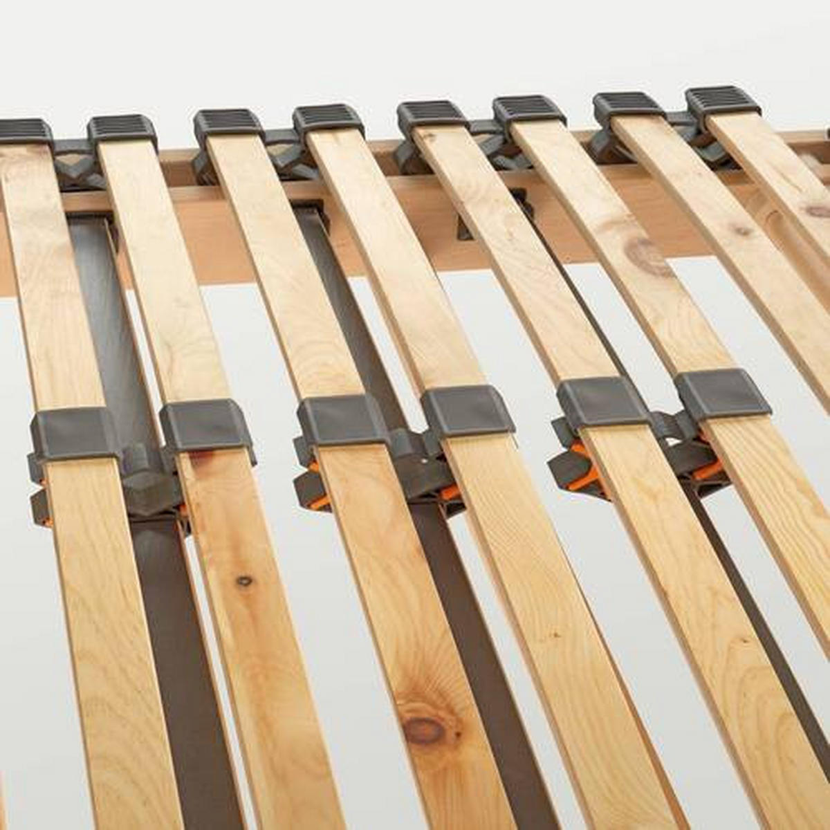 ZIRBEN-LATTENROST, metallfrei Waldgrün 100/200 cm Kopfteil, Fußteil verstellbar, Zirbelkiefer  - Zirbelkieferfarben/Buchefarben, Basics, Holz (100/200cm) - Linea Natura