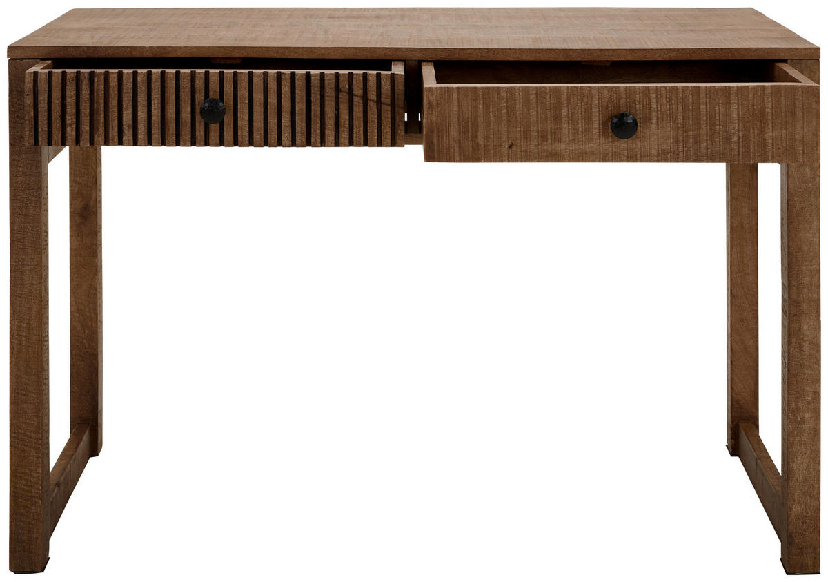 KONSOLENTISCH Mangoholz massiv Braun, Naturfarben  - Braun/Naturfarben, Design, Holz/Metall (120/50/76cm) - Carryhome