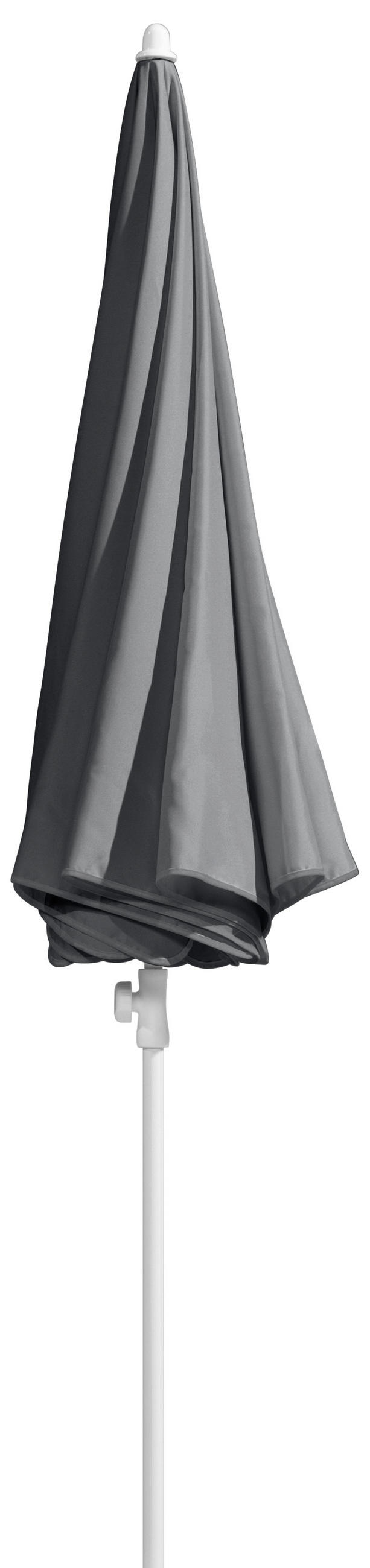 SLUNEČNÍK 240/230/240 cm - bílá/antracitová, Basics, kov/textil (240/230/240cm)