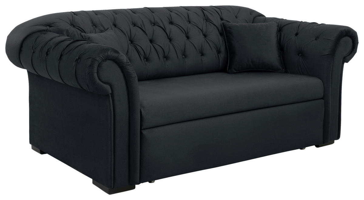 KANAPÉÁGY textil antracit  - fekete/antracit, Design, textil/fa (213/86/99cm) - MID.YOU
