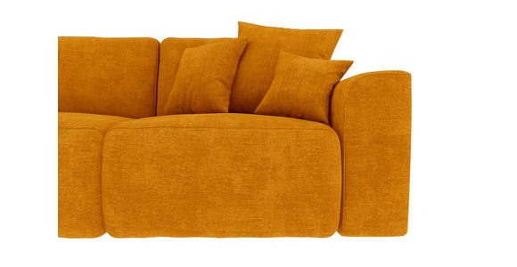 ECKSOFA in Samt Gelb  - Chromfarben/Gelb, KONVENTIONELL, Kunststoff/Textil (195/293cm) - Carryhome