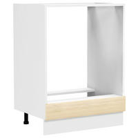 HERDUMBAUSCHRANK 60/82/46 cm  in Weiss, Honigeiche  - Honigeiche/Weiss, Trend, Holzwerkstoff/Kunststoff (60/82/46cm) - MID.YOU