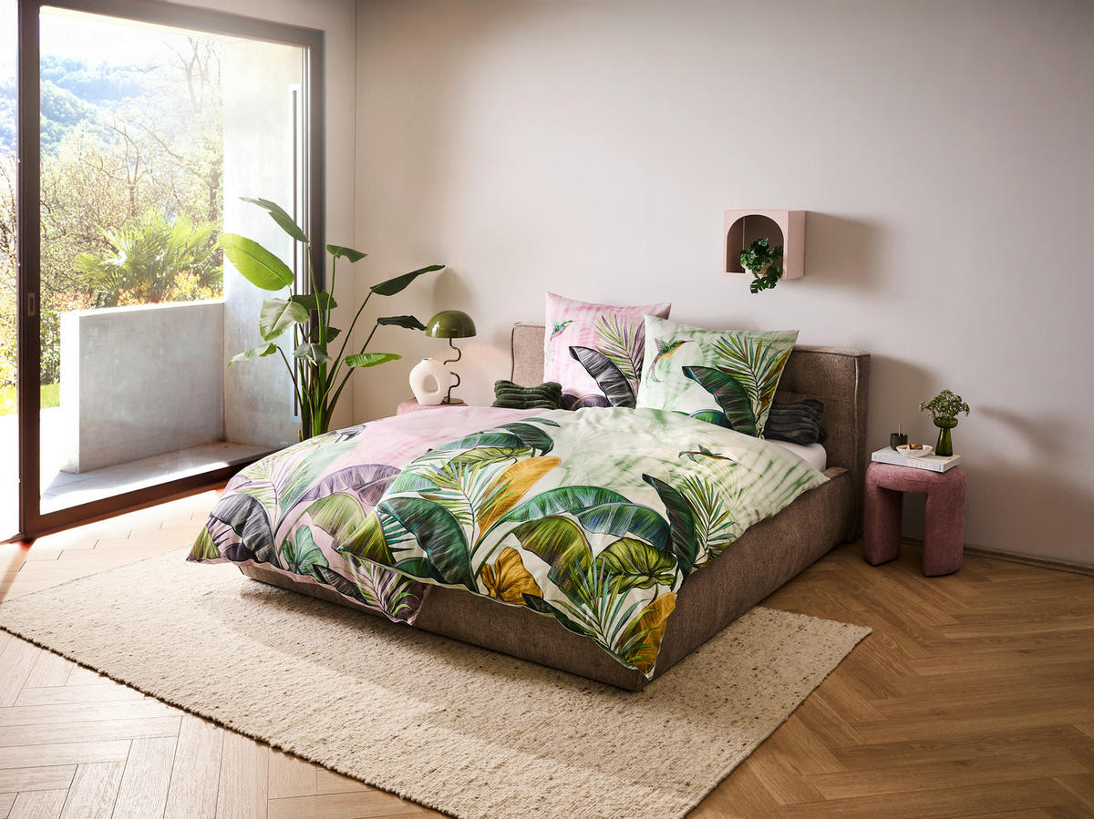 WENDEBETTWÄSCHE Satin 155/220 cm  - Mauve, Textil (155/220cm) - Novel