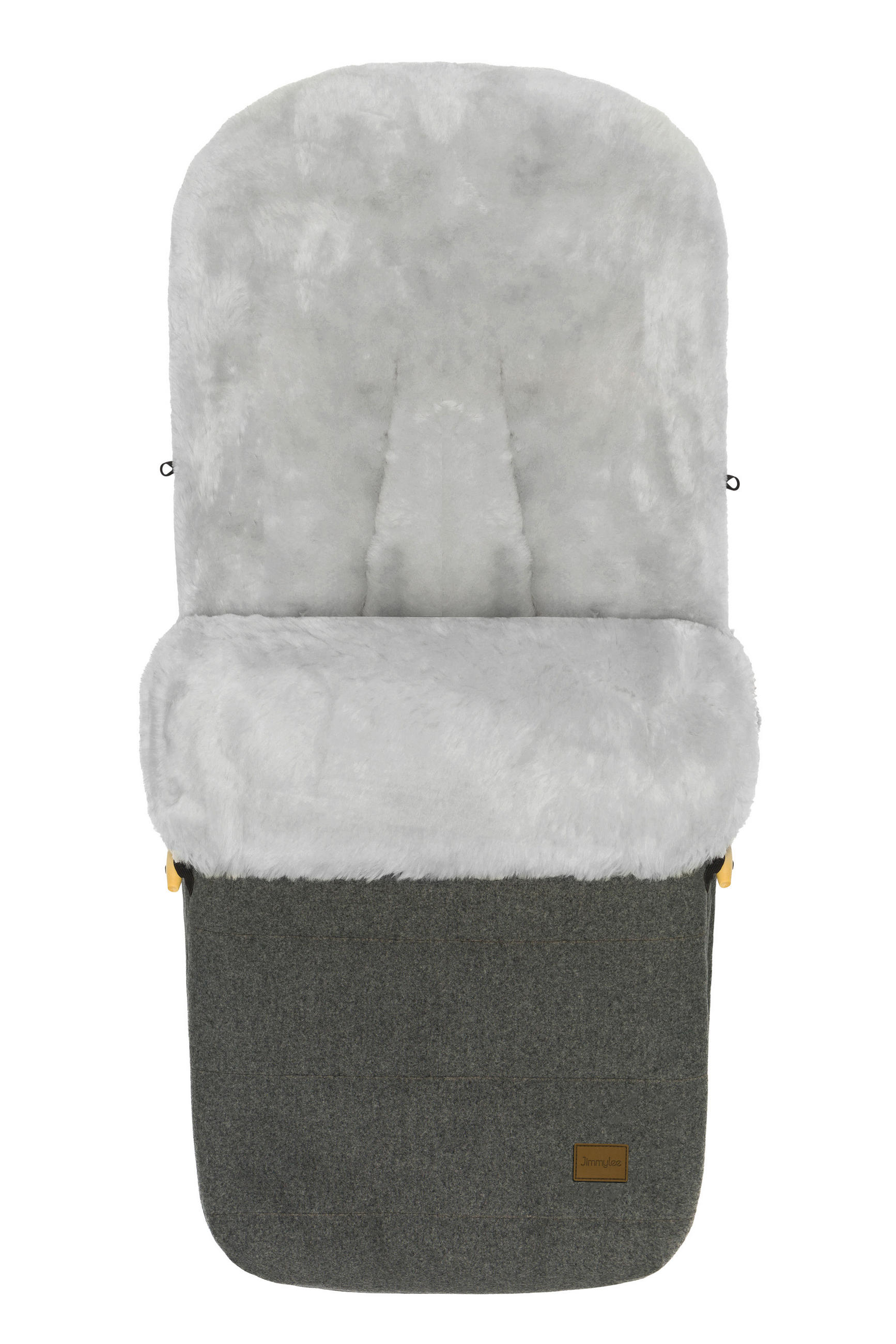 BUGGY-FUßSACK - Dunkelgrau, Trend, Textil/Fell (50/100cm) - Jimmylee