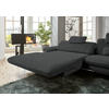 ECKSOFA in Velours Anthrazit  - Anthrazit/Schwarz, Design, Textil/Metall (184/284cm) - Dieter Knoll
