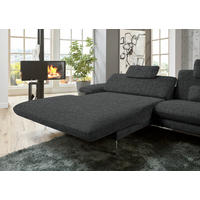 ECKSOFA in Velours Anthrazit  - Anthrazit/Schwarz, Design, Textil/Metall (184/284cm) - Dieter Knoll