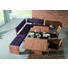 ECKBANKGRUPPE Lederlook Kernbuche furniert Buchefarben - Buchefarben, Design, Holz/Textil (150/190cm) - Novel