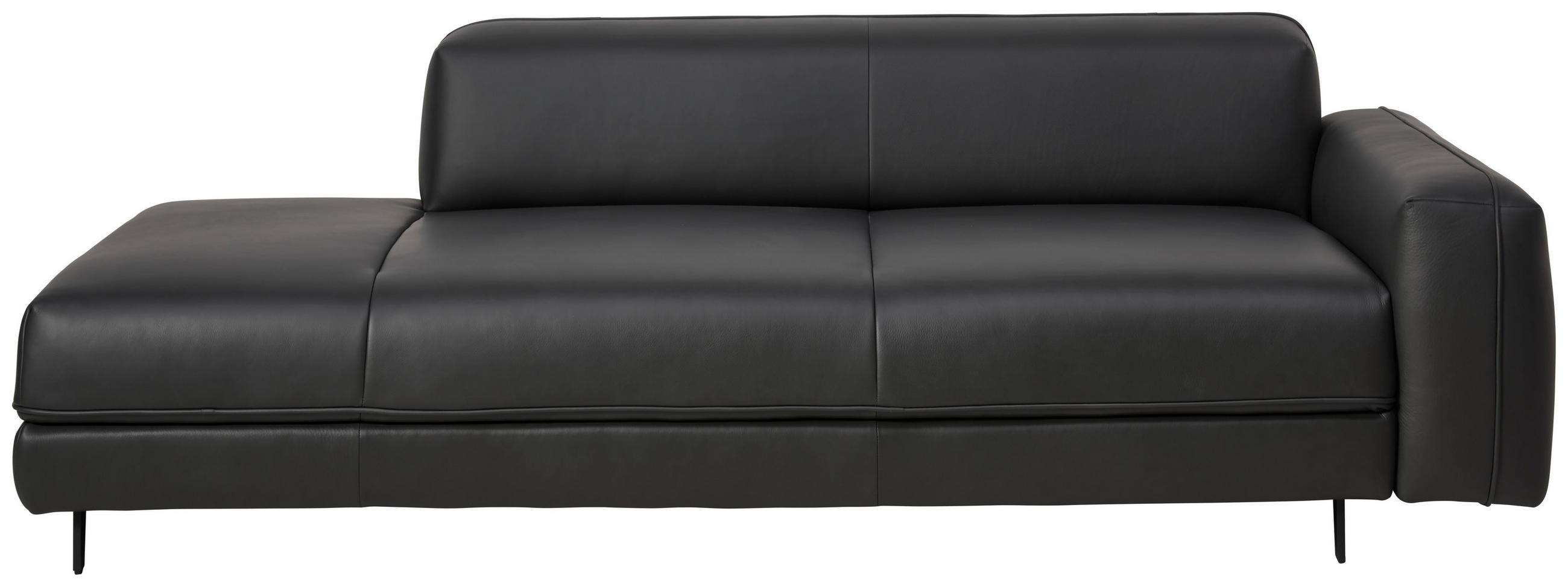 2,5-SITZER  in Echtleder Anthrazit   - Anthrazit, Design, Leder/Metall (226/70/109cm) - Johann Jakob