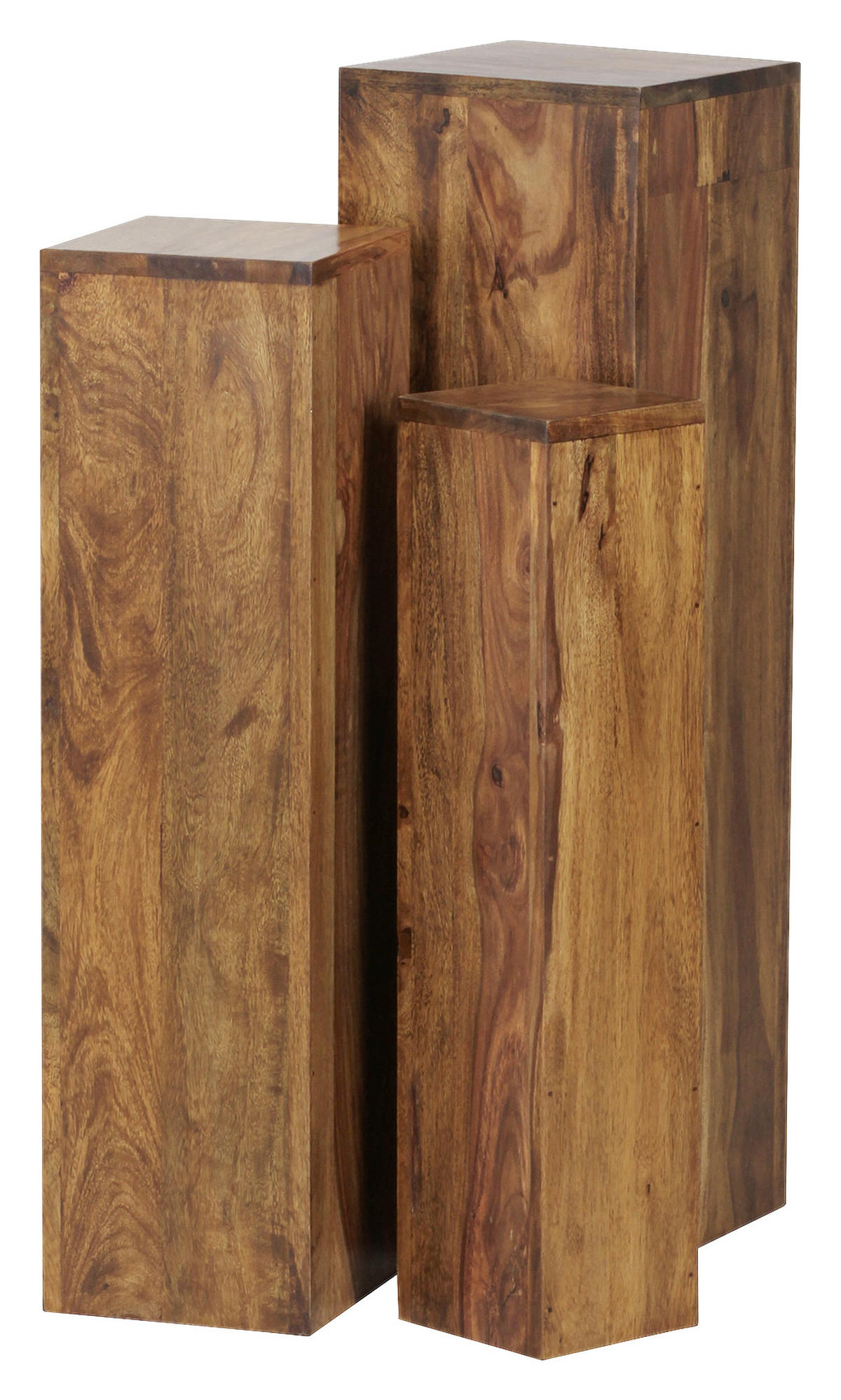 SADA STOLÍKOV POD KVETY - farba indického palisandra, Design, drevo (24,5/24,5/85cm) - MID.YOU