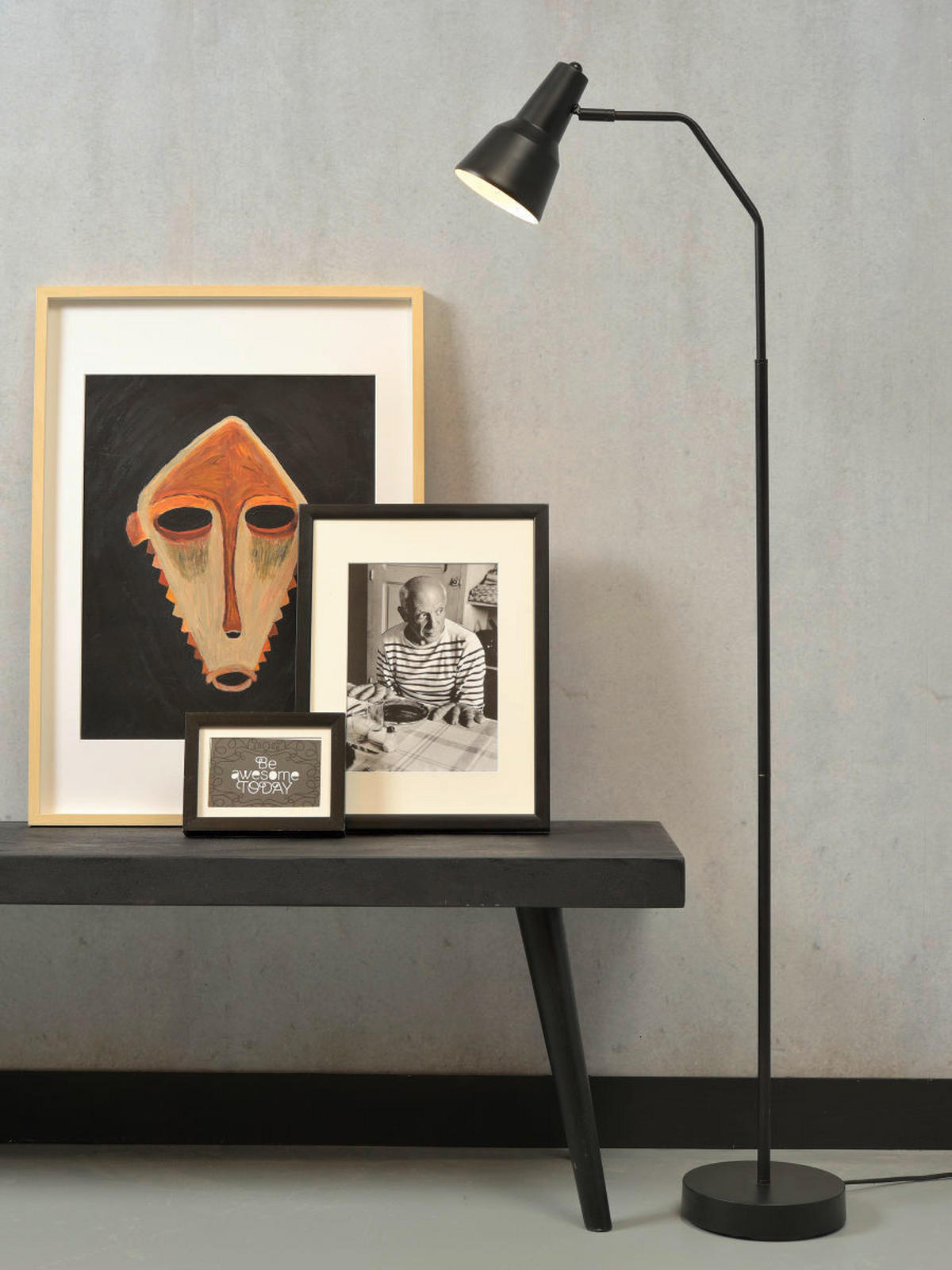 STEHLEUCHTE 32/144 cm    - Schwarz, Design, Metall (32/144cm) - It's about Romi