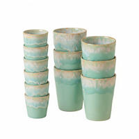 ESPRESSO & KAFFEEBECHERSET GRESPRESSO 12-teilig  - Türkis, Basics, Keramik - Costa Nova