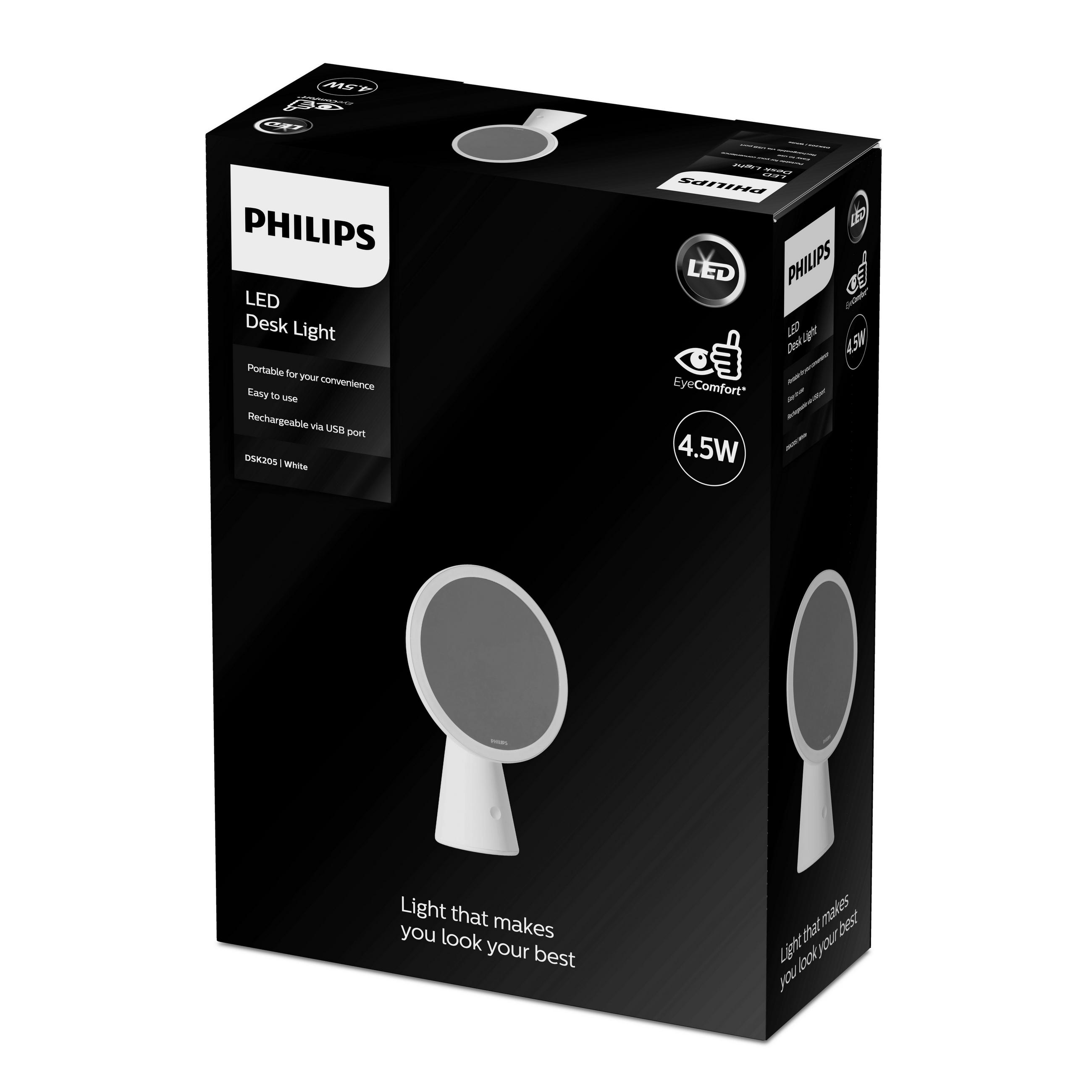 LED-TISCHLEUCHTE 8,8/28,2/19,5 cm   - Weiß, Basics, Metall (8,8/28,2/19,5cm) - Philips