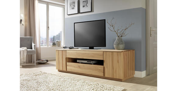 LOWBOARD Kernbuche teilmassiv Buchefarben - Buchefarben, Trend, Holz/Holzwerkstoff (180/53,3/49,5cm) - Linea Natura