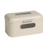 BROTKASTEN  - Creme, Basics, Metall (30/20/16,5cm) - Echtwerk