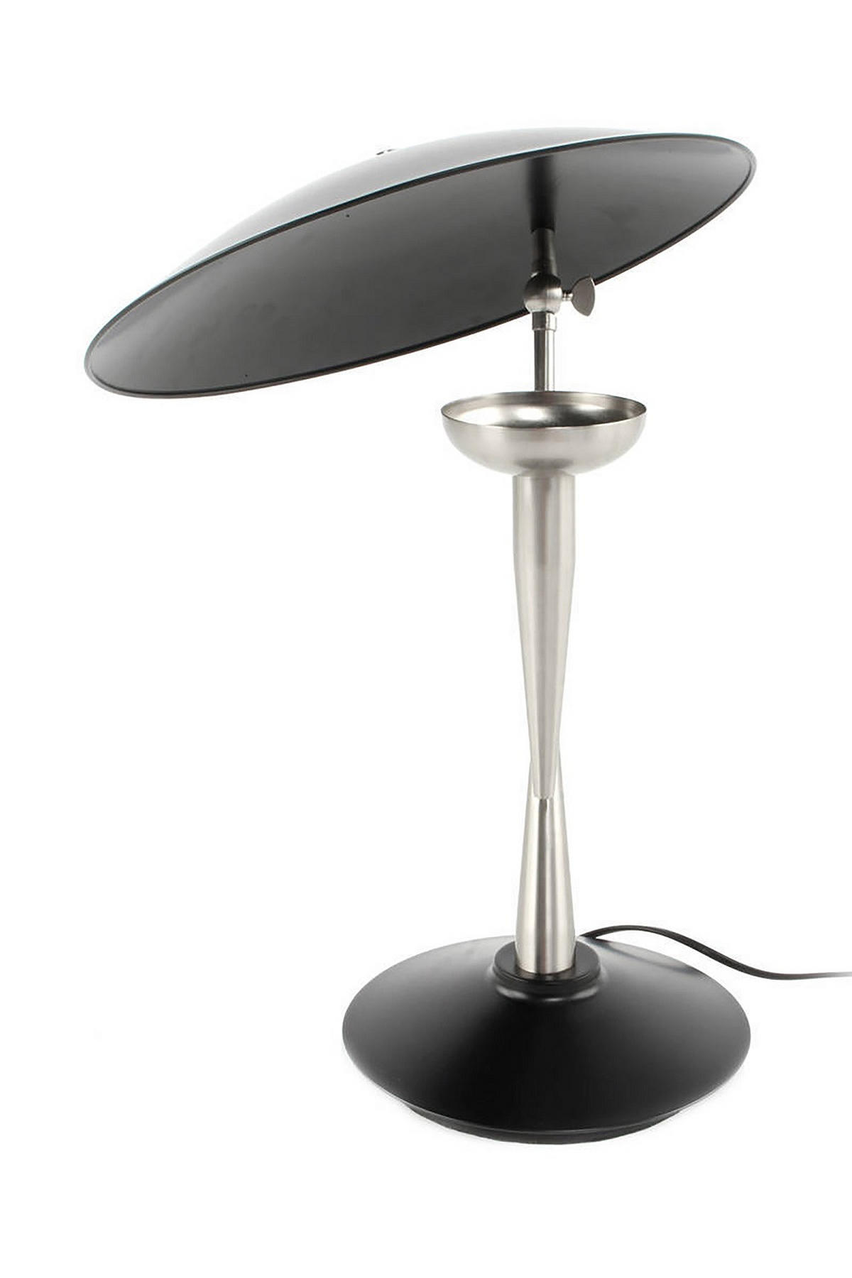 TISCHLEUCHTE - Silberfarben/Schwarz, Trend, Metall (36/36/50cm) - Kayoom