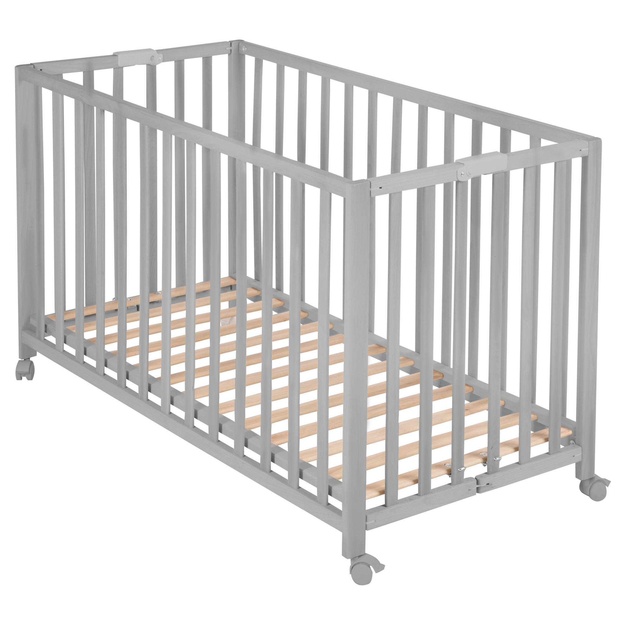 GITTERBETT Fold Up 123/64,5/77 cm  - Taupe, KONVENTIONELL, Holzwerkstoff (123/64,5/77cm) - Roba