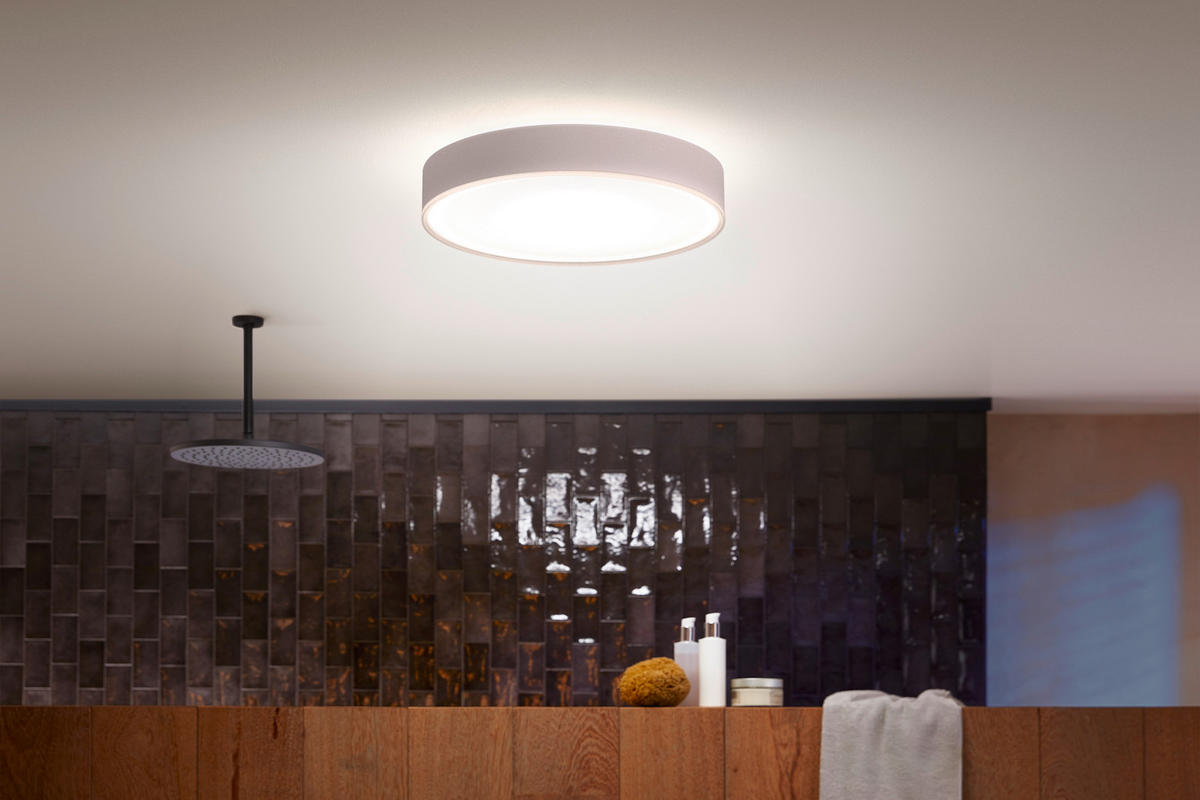 LED-DECKENLEUCHTE White Ambiance Devere L 42,5/8,4 cm   - Weiß, Design, Kunststoff (42,5/8,4cm) - Philips HUE