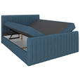 BOXBETT 160/200 cm  in Blau  - Blau/Schwarz, Basics, Kunststoff/Textil (160/200cm) - Carryhome