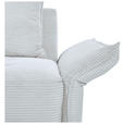 BIGSOFA in Cord Grau - Schwarz/Grau, Design, Textil/Metall (226/91/103cm) - Carryhome