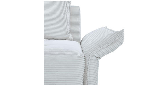 BIGSOFA in Cord Grau - Schwarz/Grau, Design, Textil/Metall (226/91/103cm) - Carryhome