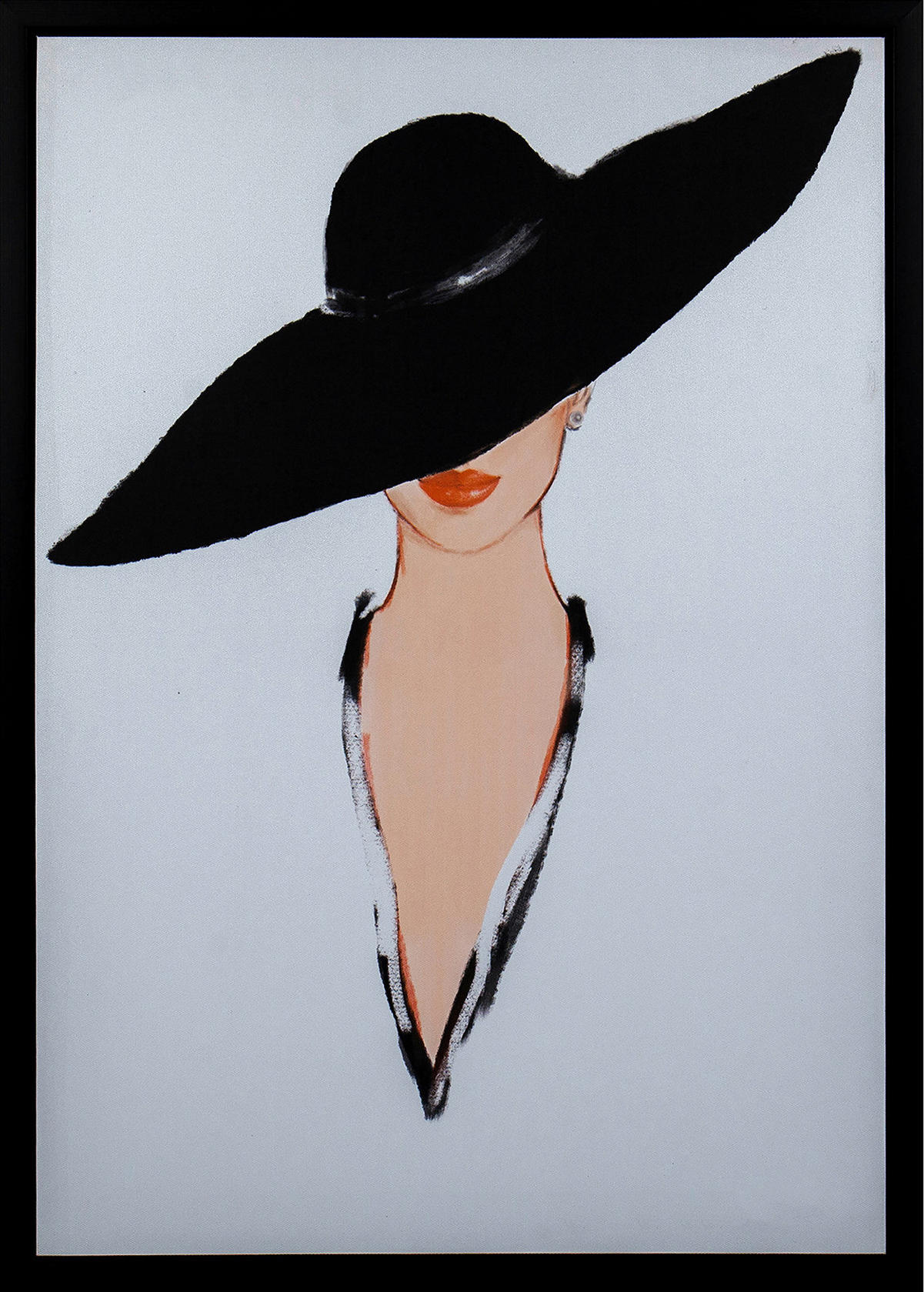 KUNSTDRUCK 50/70 cm  - Rot/Schwarz, Design, Holzwerkstoff/Kunststoff (50/70cm) - Monee