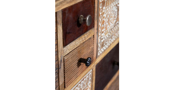 SIDEBOARD in 114/80/39 cm - Dunkelbraun/Messingfarben, Design, Holz/Metall (114/80/39cm) - Landscape