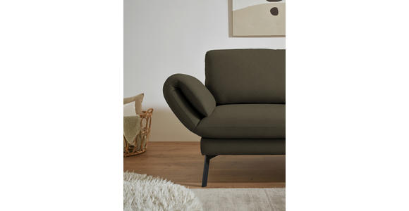 ECKSOFA  in Flachgewebe Dunkelgrün  255-365/175-224 cm  - Dunkelgrün/Schwarz, Design, Textil/Metall (255-365/175-224cm) - Dieter Knoll