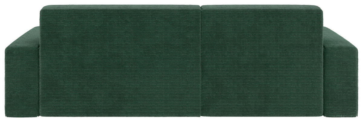 ECKSOFA in Cord Dunkelgrün  - Dunkelgrün/Schwarz, Modern, Kunststoff/Textil (162/246cm) - Trendmanufaktur