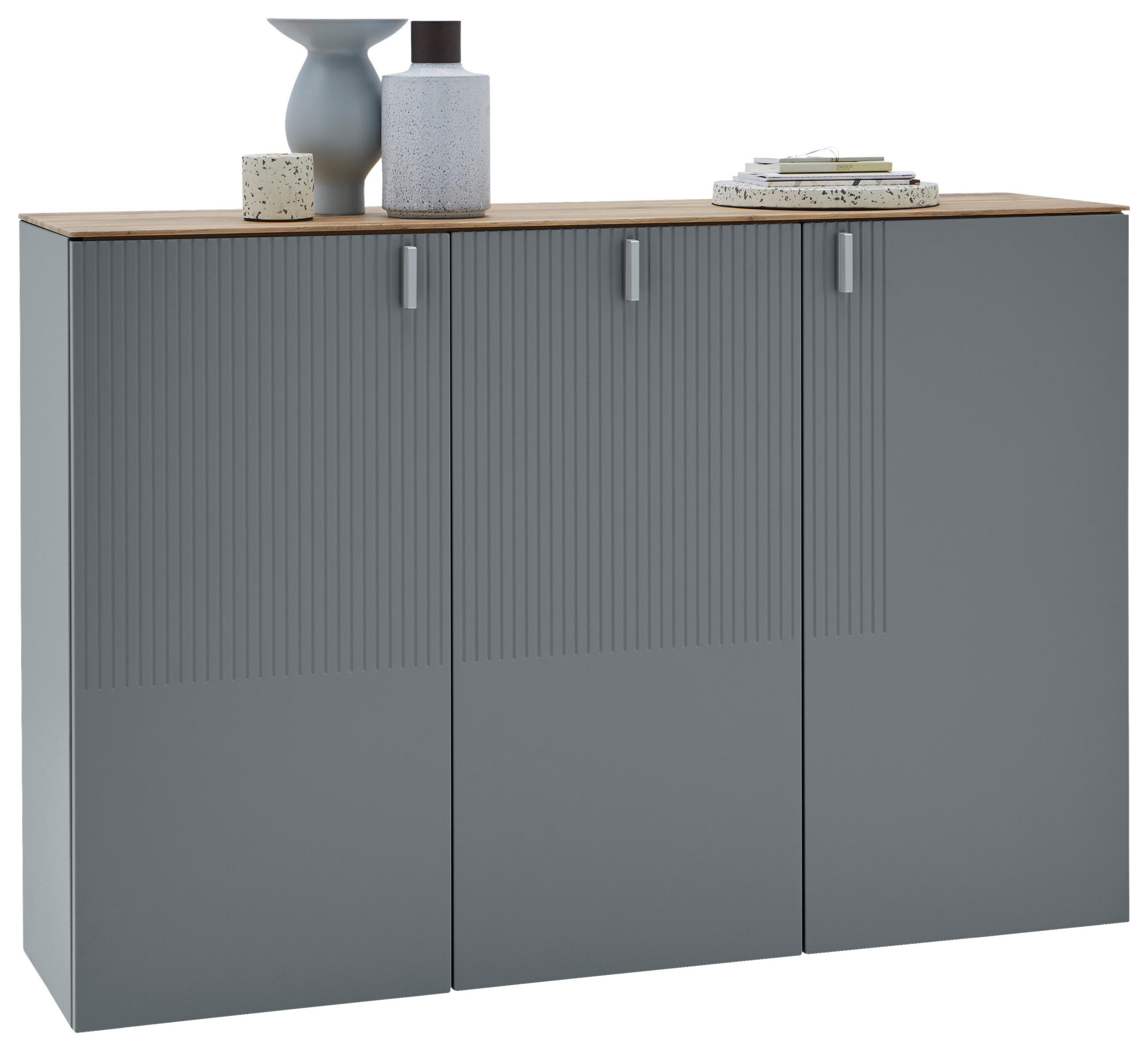 SCHUHSCHRANK 139/94/36 cm  - Eichefarben/Grau, Design, Holz/Holzwerkstoff (139/94/36cm) - Dieter Knoll