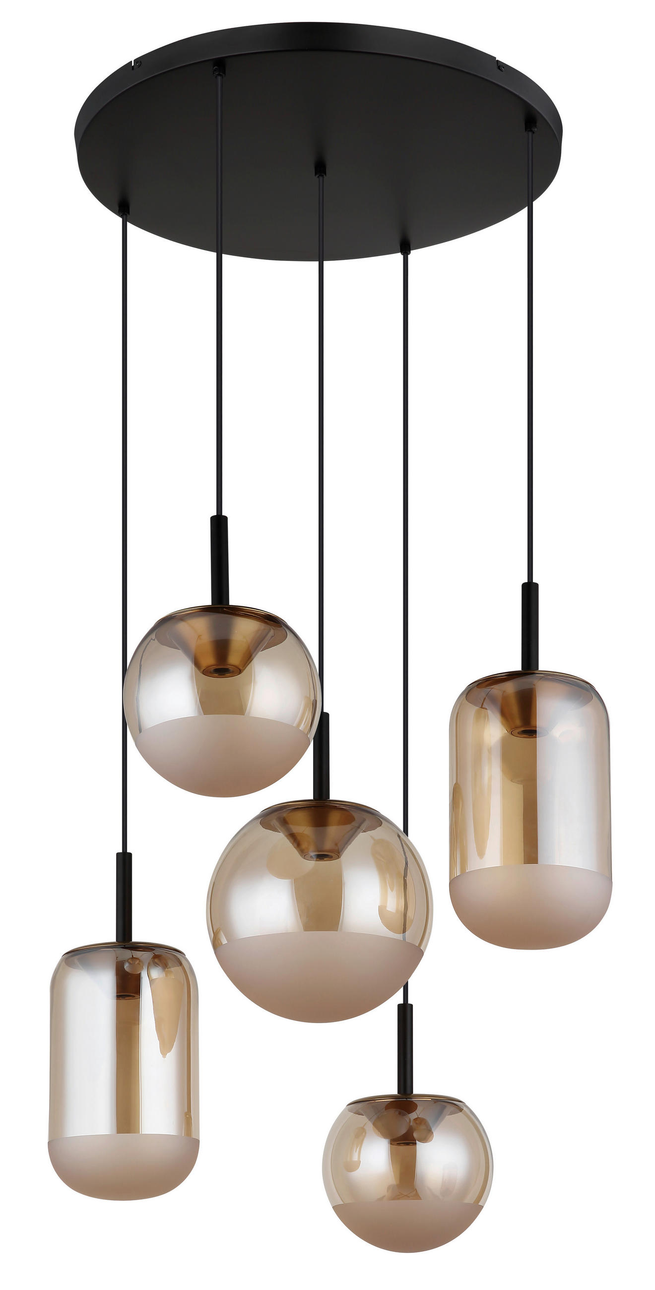 LED SVJETILJKA VISEĆA  71/150 cm      SEVERIN  - narančasta/boje mjeda, Konvencionalno, staklo/metal (71/150cm)